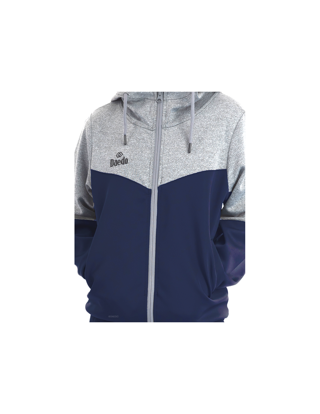 Hooded Sweatshirt Grey/Navy Blue*++*Hooded Sweatshirt Grey/Navy Blue